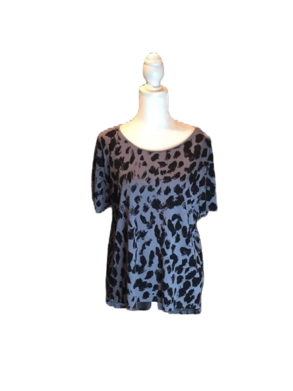 H&M Divided So Soft Gray/Black Animal Print Top 6